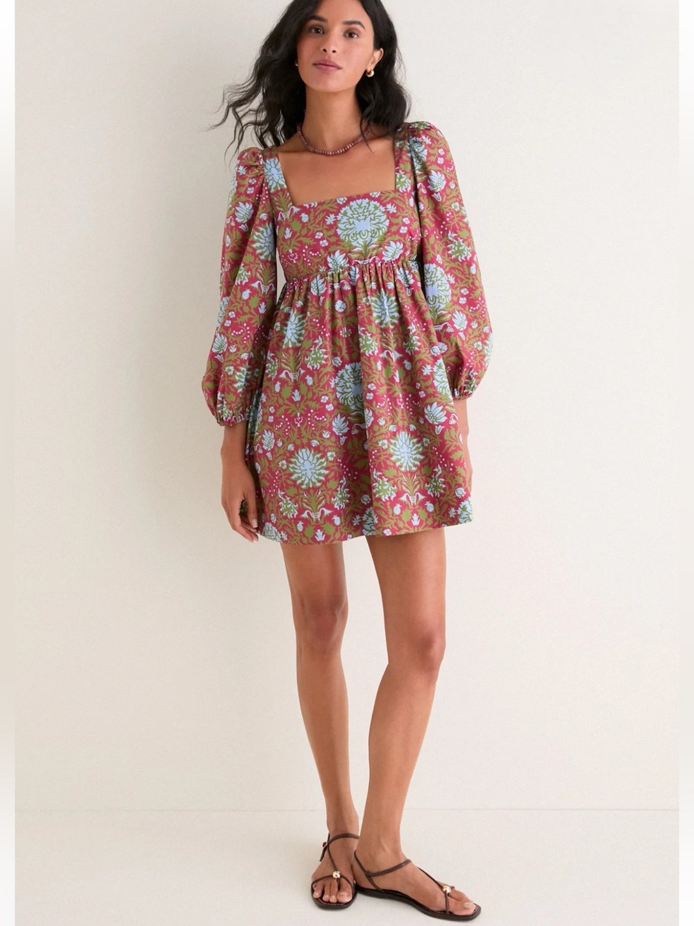 HYACINTH HOUSE
Chrysanthemum Floral Rita Mini Dress